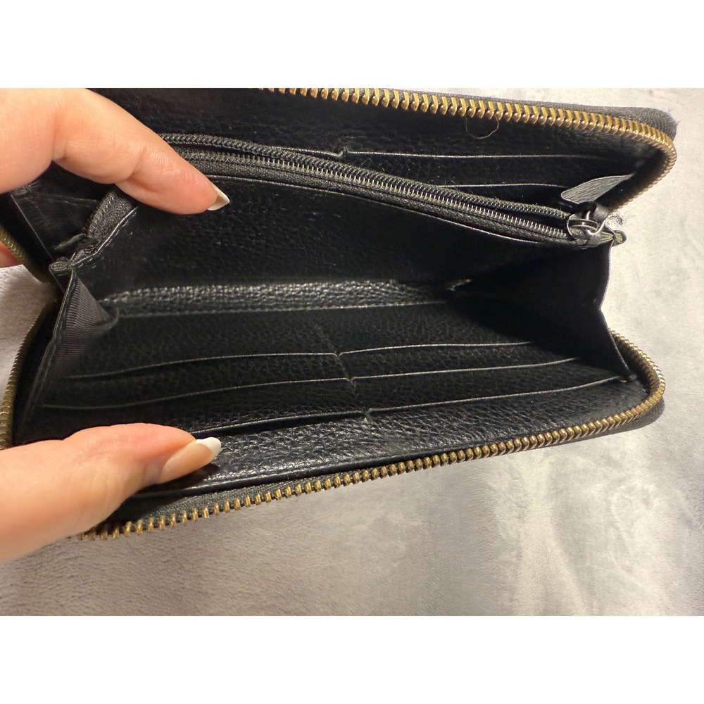 Gucci‎ Black Leather Interlocking G Zip Wallet - Picture 10 of 16